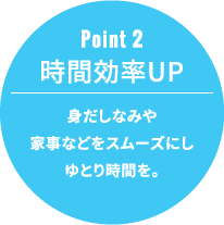 Point 2 時間効率UP